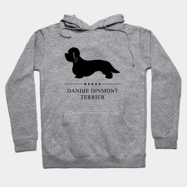 Dandie Dinmont Terrier Black Silhouette Hoodie by millersye